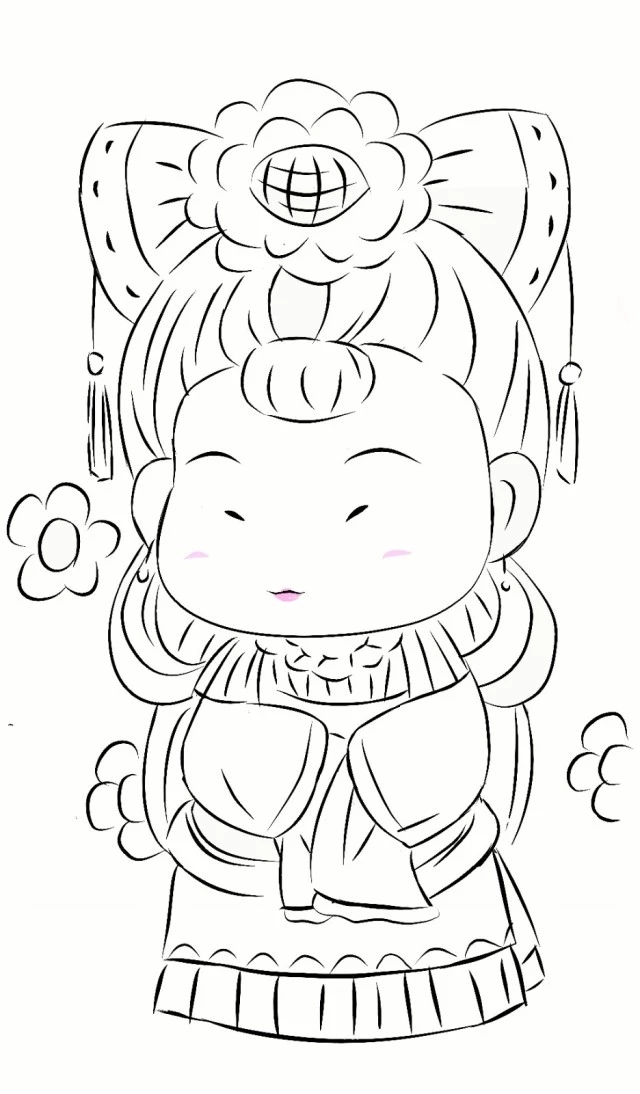 手绘 古风 q版 卡通