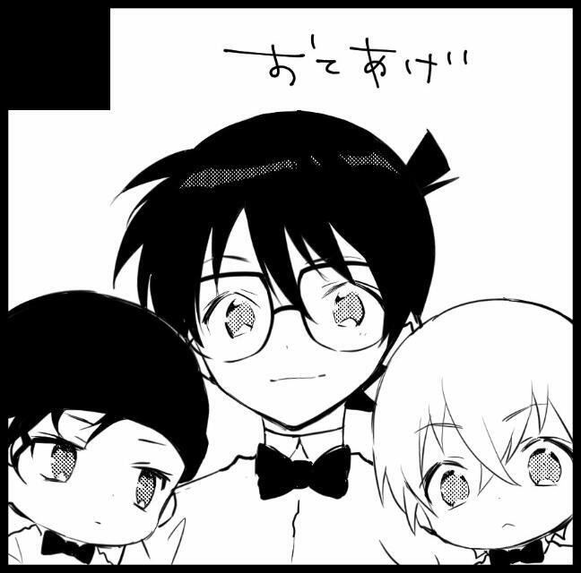 侵删#名侦探柯南#【赤井秀一x安室透x江户川柯南】 这三个人可真可爱*