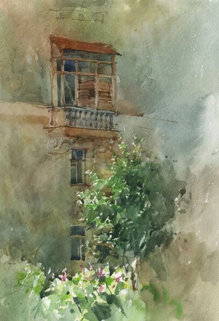 俄罗斯画家sergei.kurbatov的水彩风景画