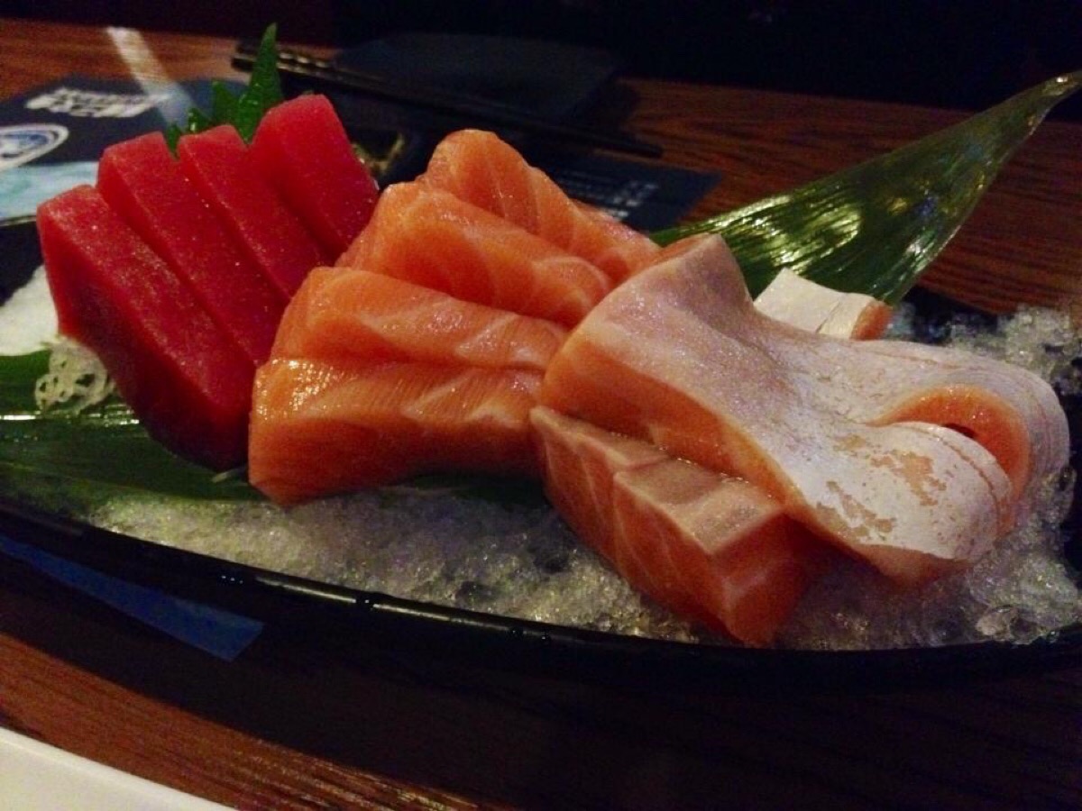 三文鱼,三文鱼腩刺身,长板