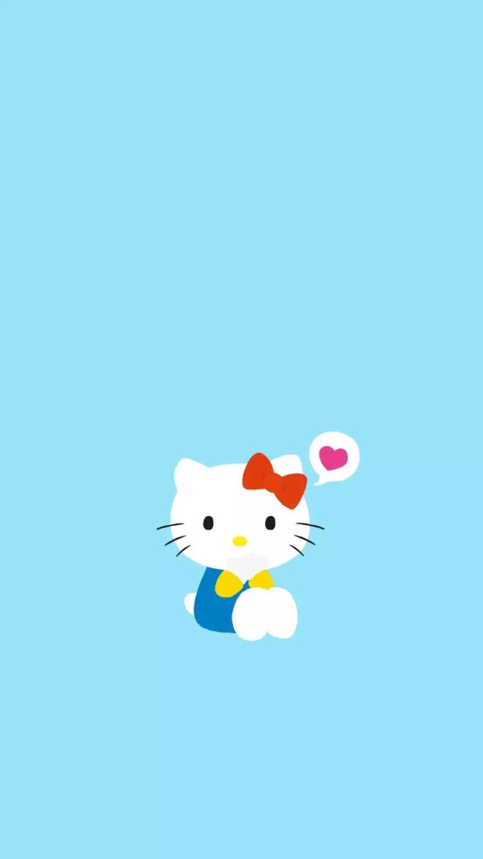 手机壁纸 卡通 简约 简洁 动漫 情侣 可爱 hello kitty