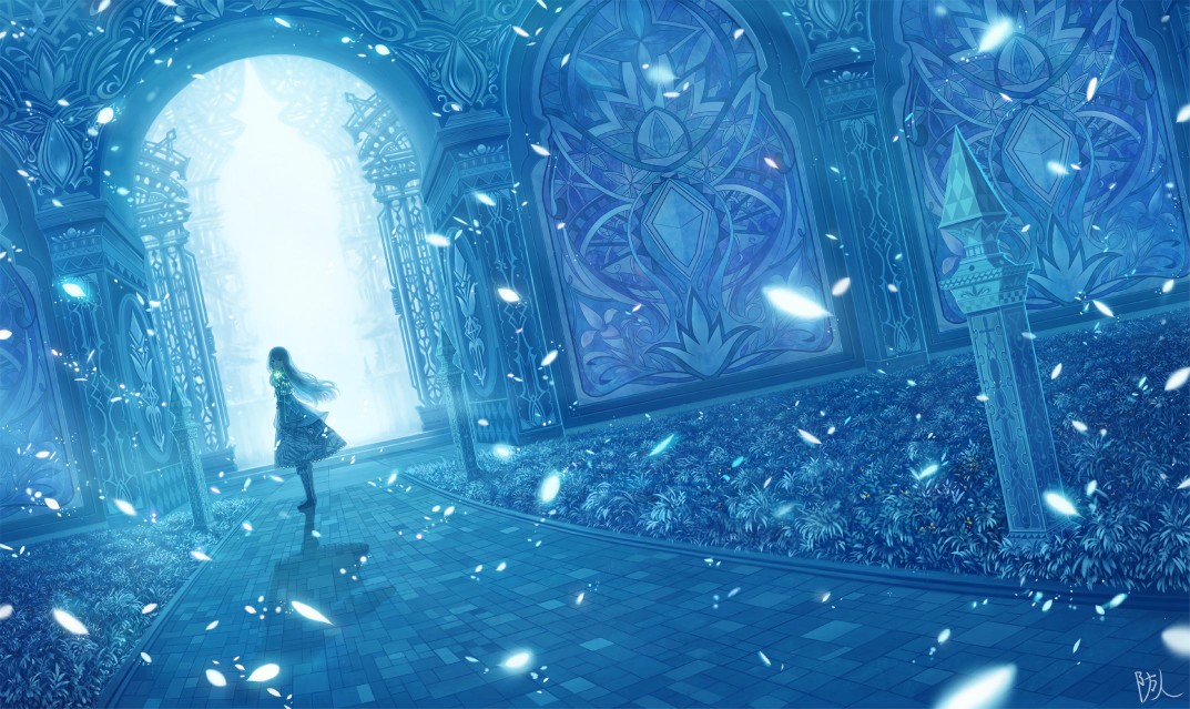 动漫欧式宫殿背景图图片