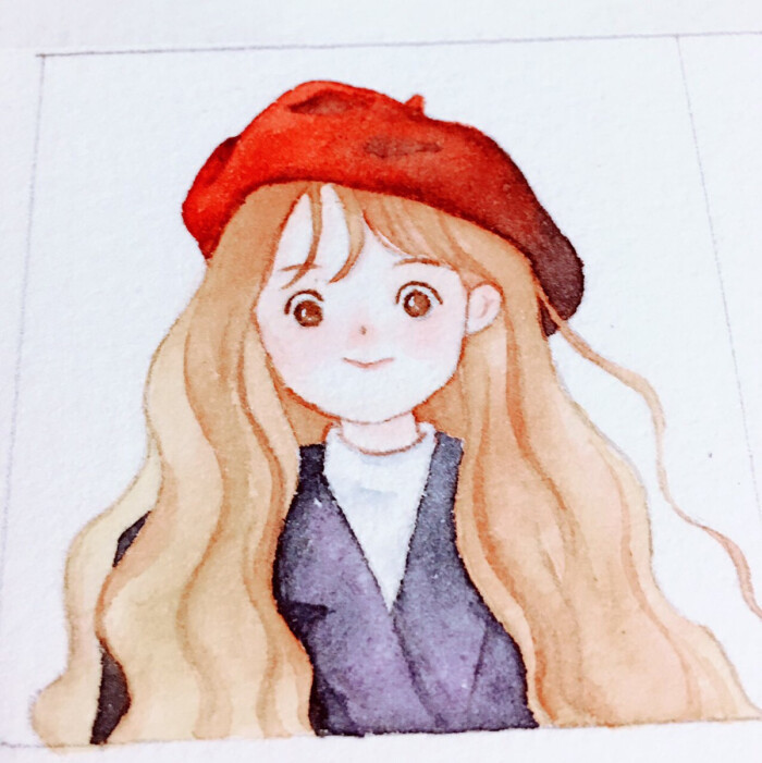 水彩 女孩 头像