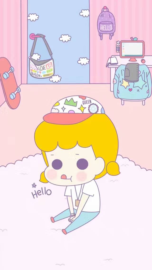 hello mimi 壁纸 锁屏 背景图 粉色 卡通 可爱