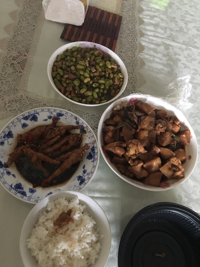 下午四点左右,奶奶给我热的饭,吃完我就要走了