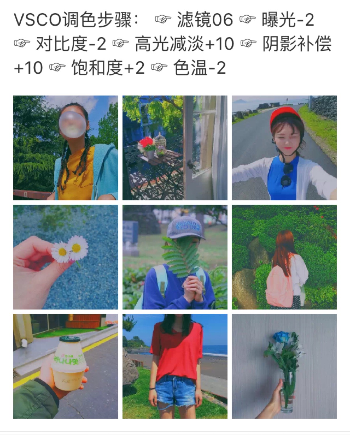 vsco 图片调色教程