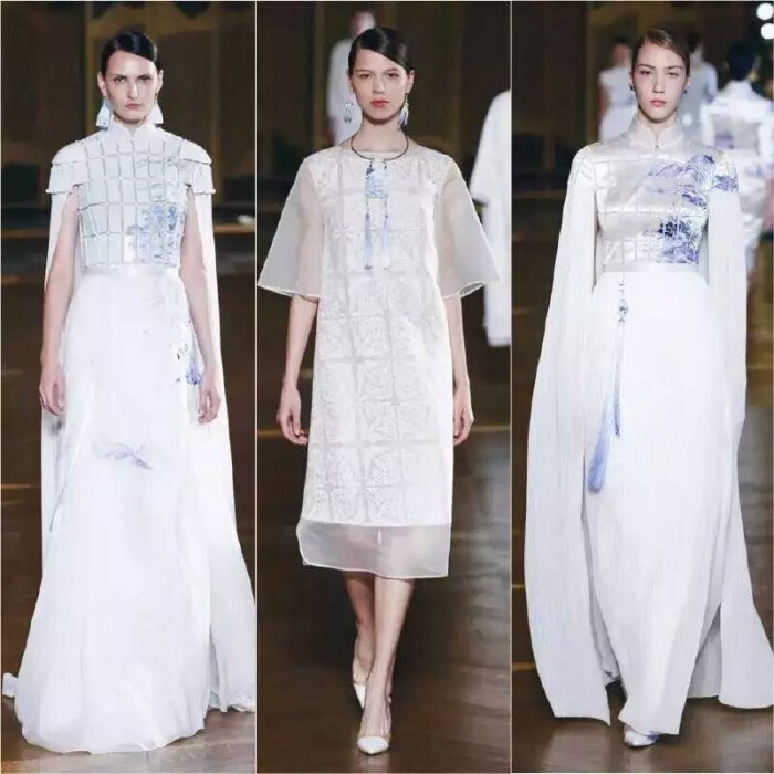 巴黎时装周上品牌heaven gaia的中国风服装走秀(整理by@chrison