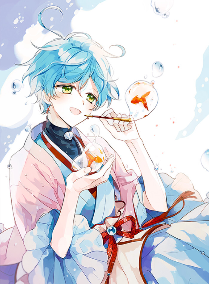 【此间少年】二次元 美少年 偶像梦幻祭 深海奏汰 暖色调 小清新 和服