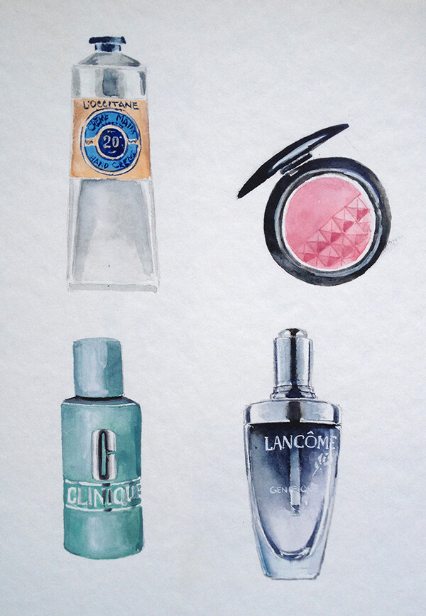别人的手绘化妆品