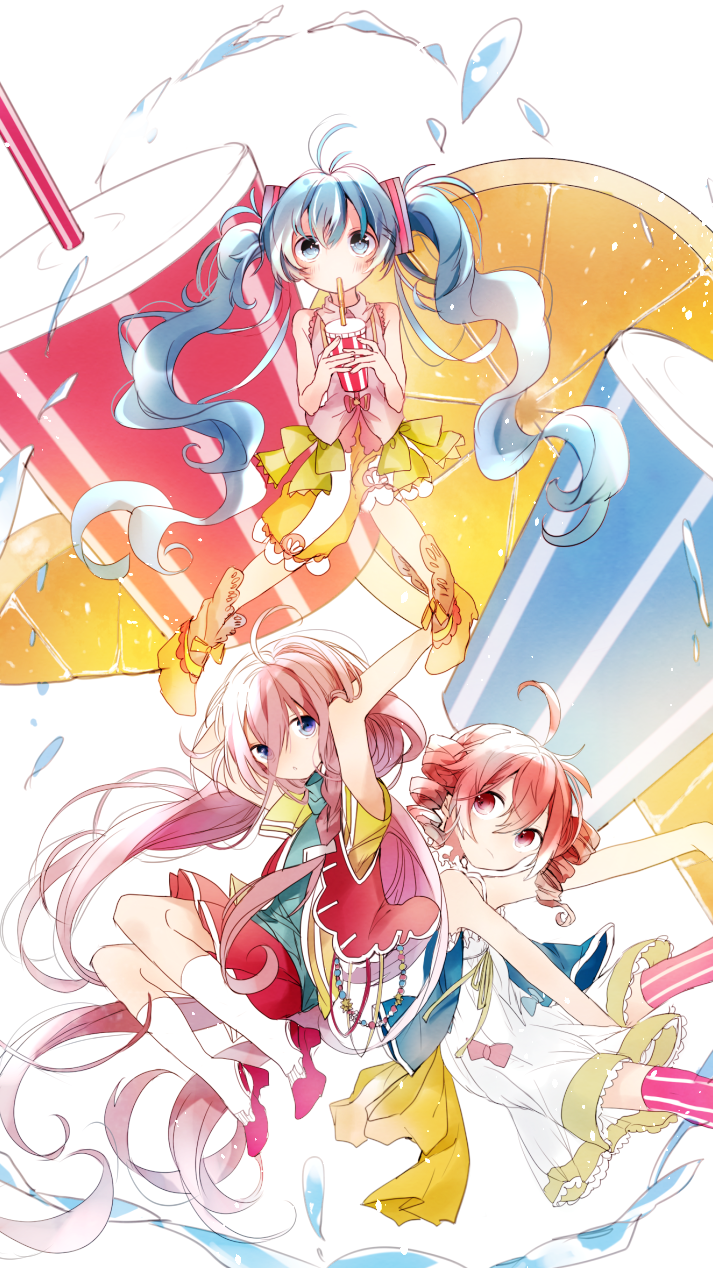 新番 pixiv p站 画师 水彩 绘画 锁屏 壁纸 少女 洛天依 初音未来 v家