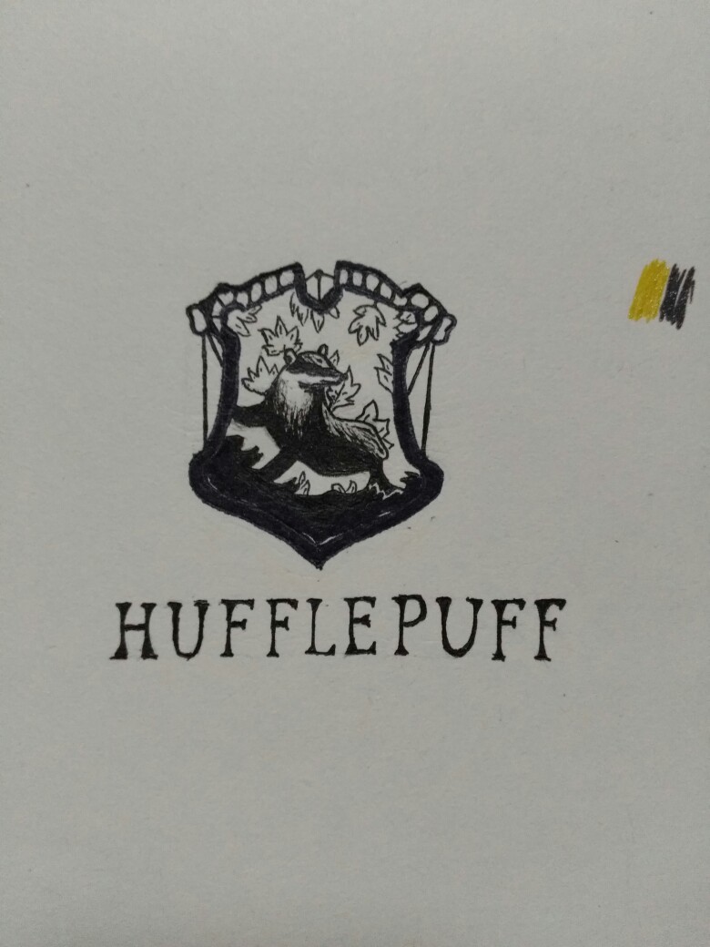 手绘赫奇帕奇logo hufflepuff 獾院