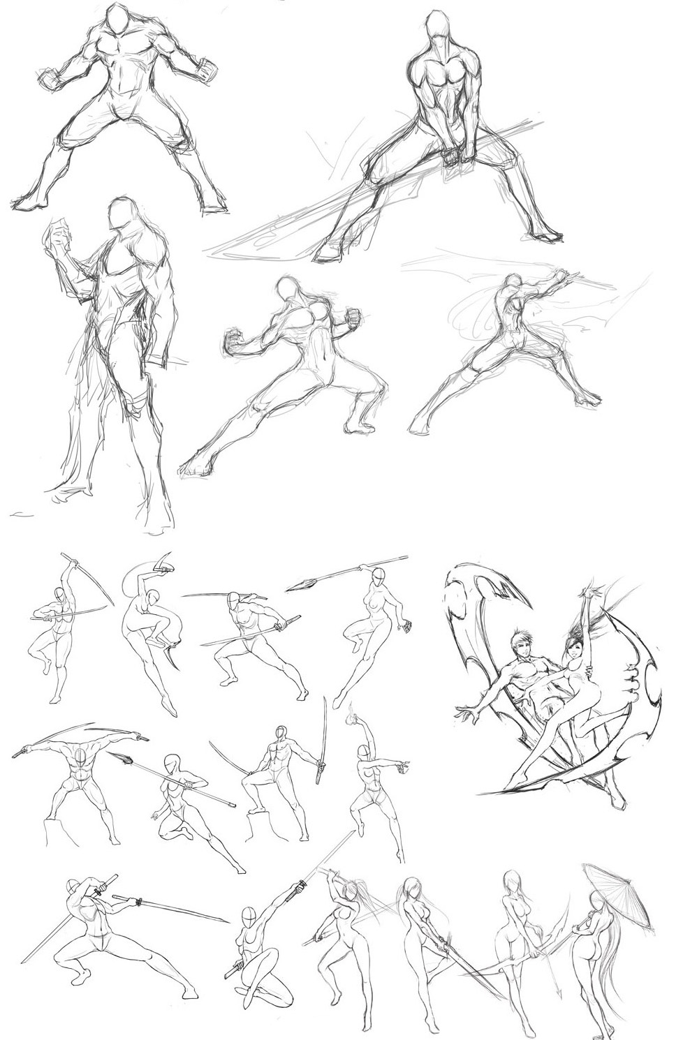 人物设计动态,画插画pose动态合辑