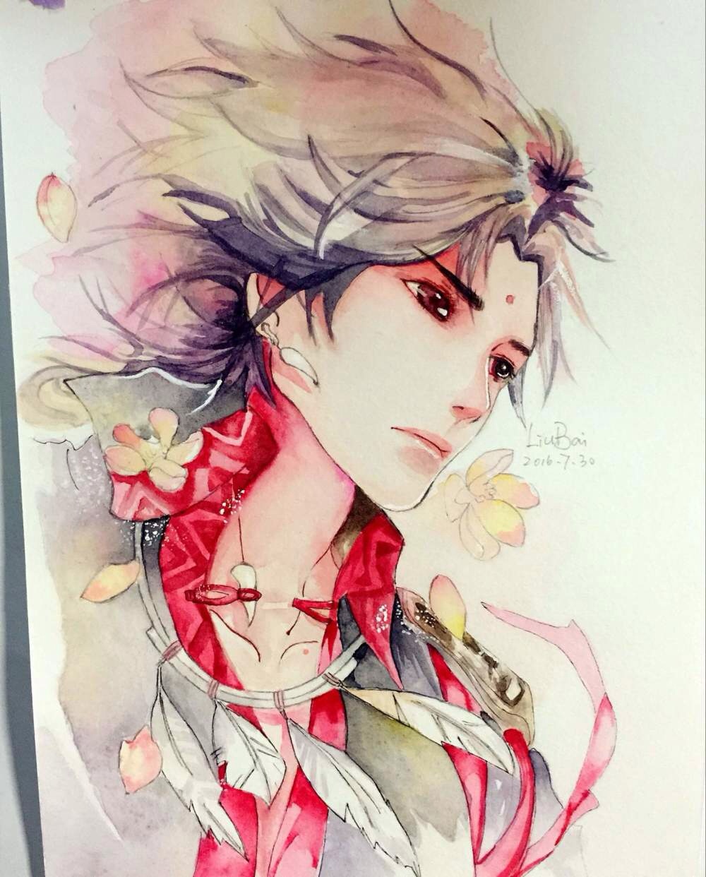 百里屠苏 古风 水彩 人物