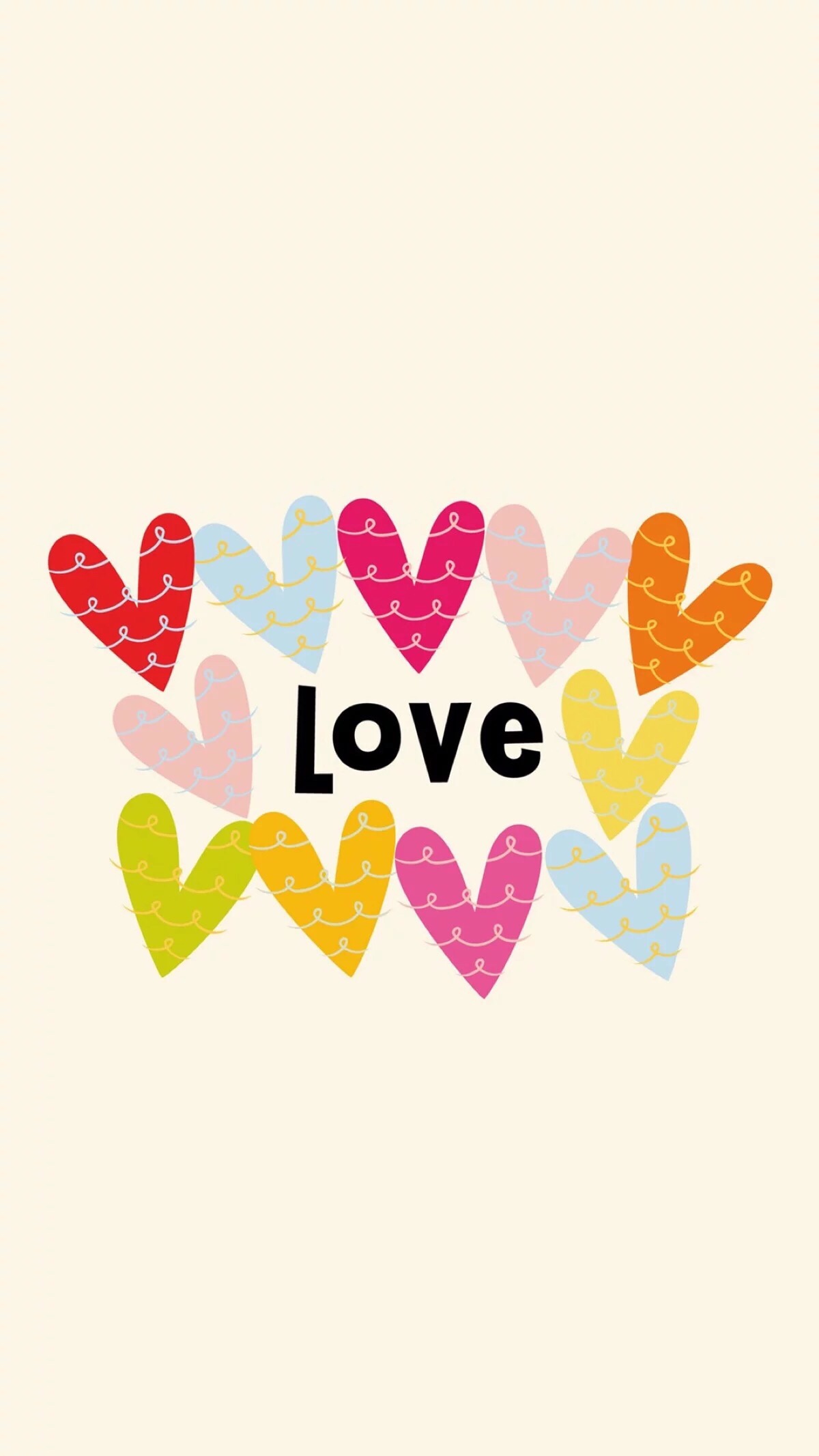 爱心 清新 可爱 简单 平铺壁纸