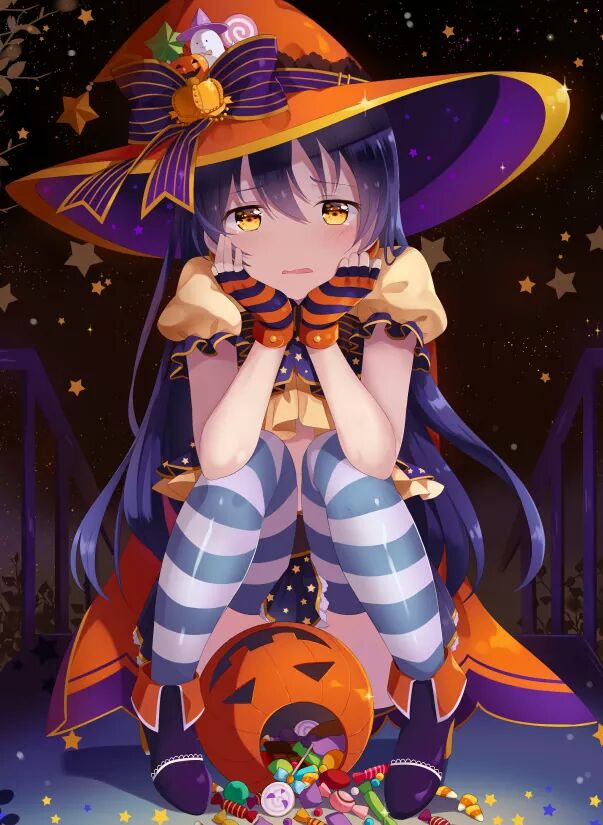 halloween pumpkin ghost 万圣节 南瓜 love live ll 邪教 海未 umi