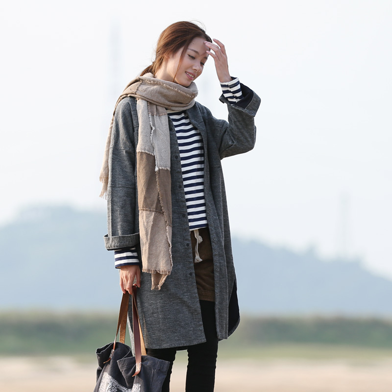 谷家出品 2016秋季文艺女装百搭棉麻长款加…-堆糖,美好生活研究所