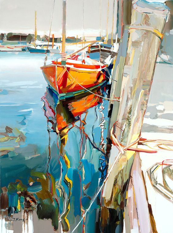 大胆的笔触,亮丽的画面……阿尔巴尼亚艺术家josef kote的风景油画