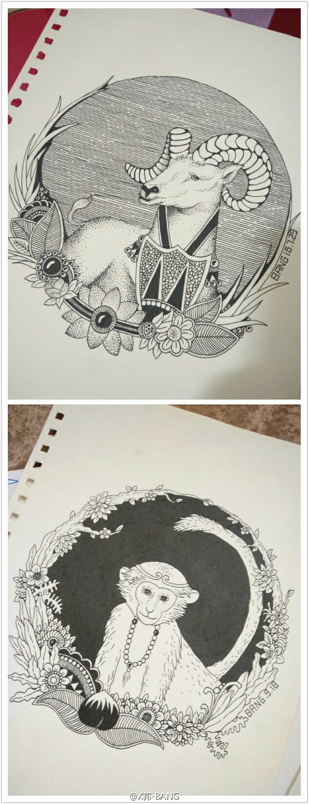 黑白线描
