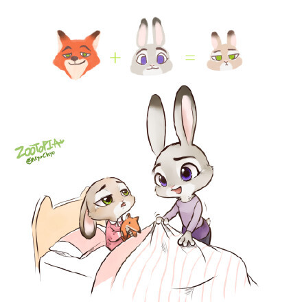 狐狸兔子拟人情侣头像图片