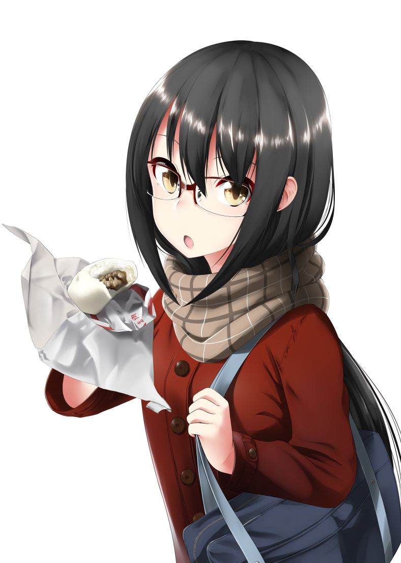 二次元 少女 围巾 冬日