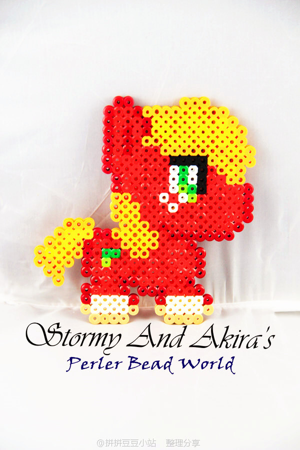 拼拼豆豆 作品 小马宝莉 - 苹果嘉儿 my little pony 专注拼豆分享