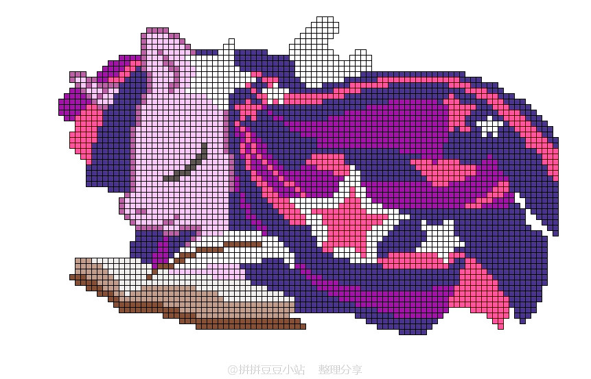 拼拼豆豆 图纸 小马宝莉 - 紫悦 my little pony