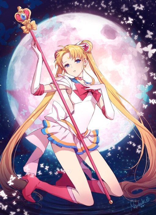 少女特辑 ~美少女战士月野兔 水冰月粉色系 软妹壁纸 插画 风景 黑白