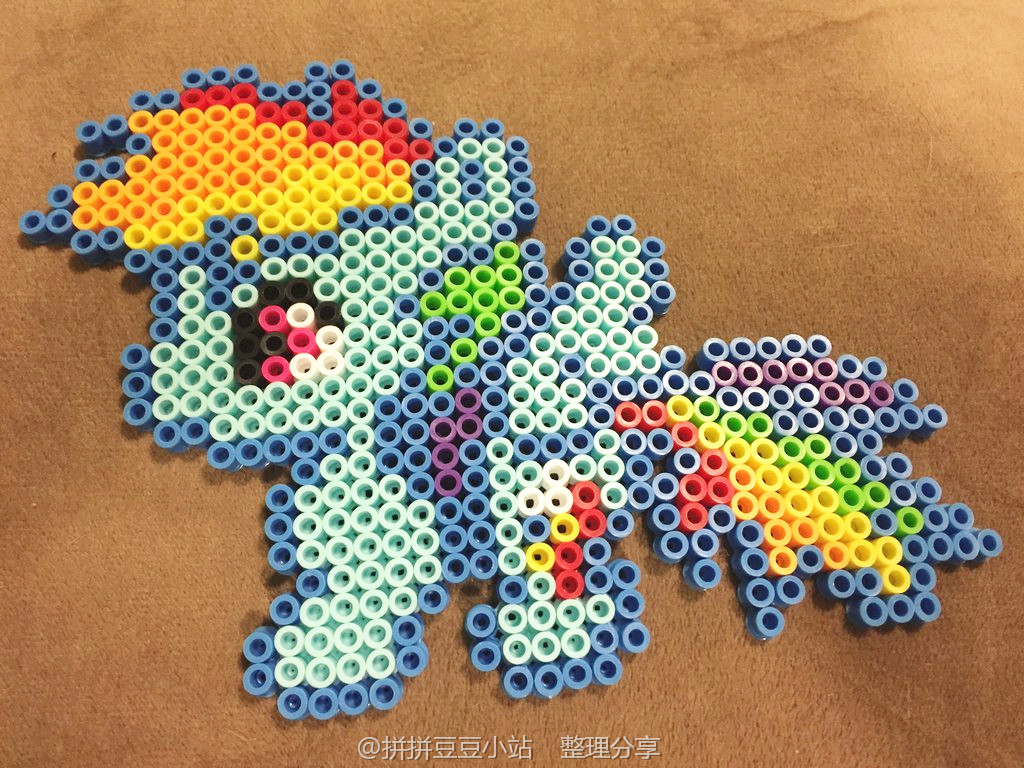 拼拼豆豆 作品 小马宝莉 - 云宝 my little pony 拼豆小站 专注分享