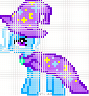 拼拼豆豆 图纸 小马宝莉 -全家福 其他角色 my little pony