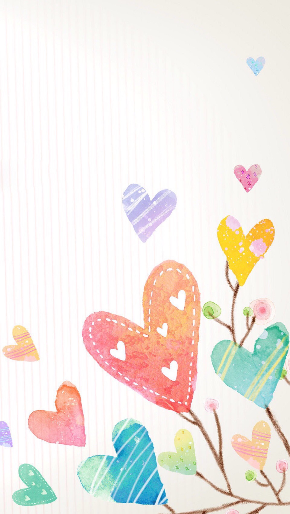 爱心 清新 可爱 简单 平铺壁纸