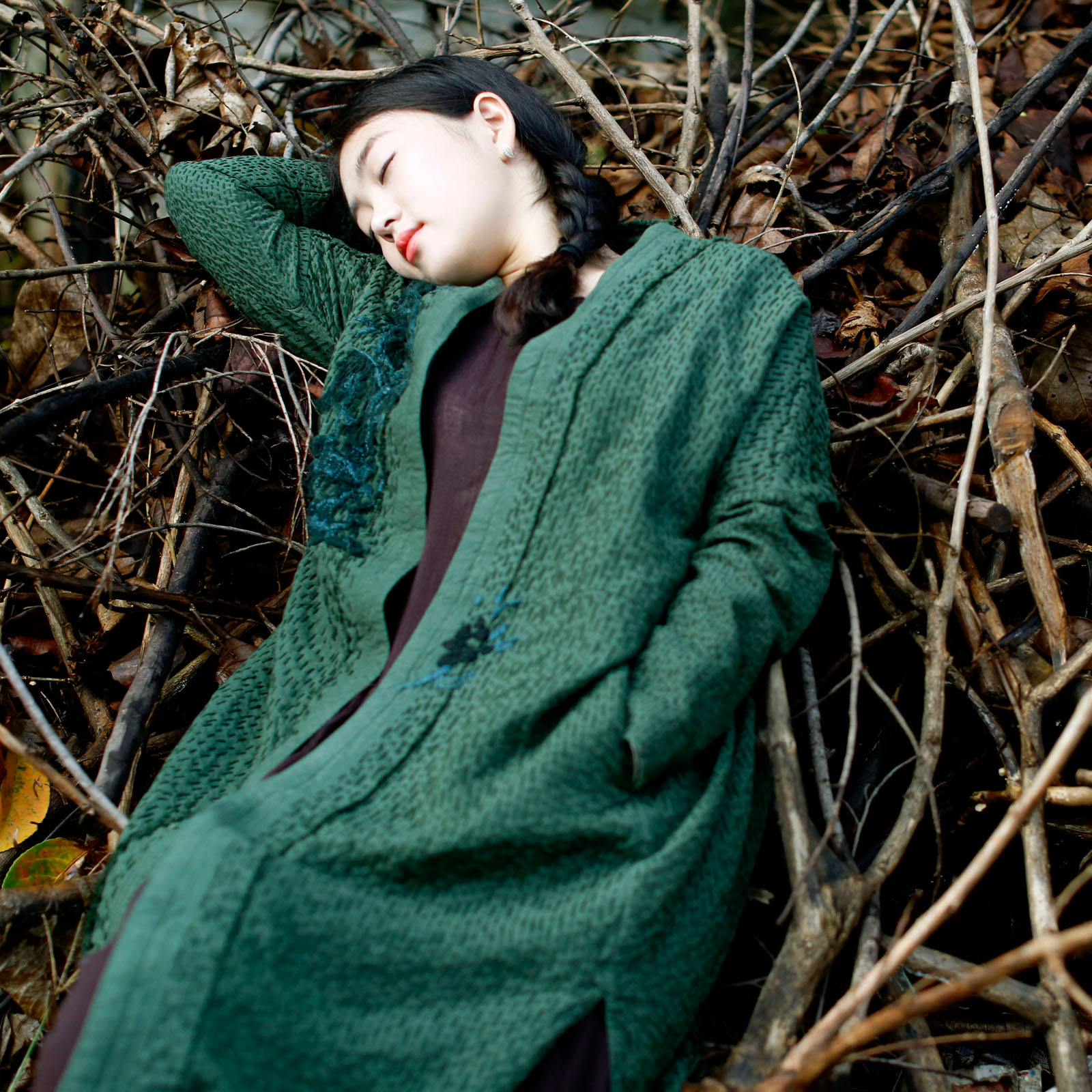 牧衣原创设计民族风女装长袖复古袍子宽松连…-堆糖,美好生活研究所