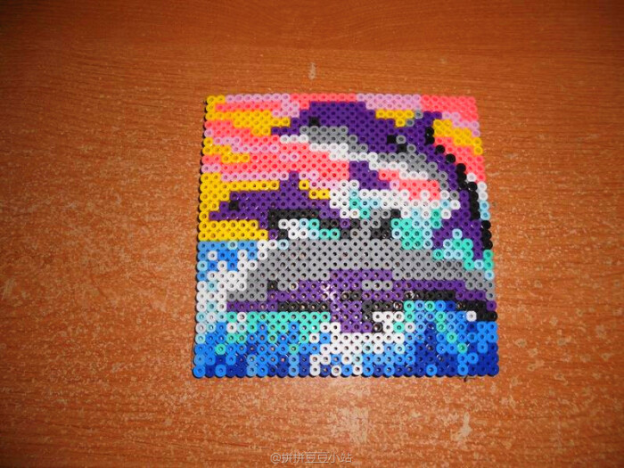 拼拼机板世界作品-图纸海底动物豆豆简单图片