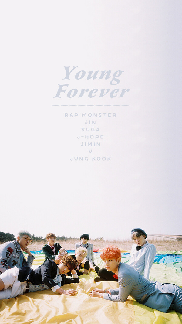 bts 防弹少年团「young forever」自制手机壁纸 抱走请注明出处