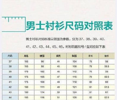 史上最全服装尺码对照表网购衣服 再也不用担心拿不准大小啦