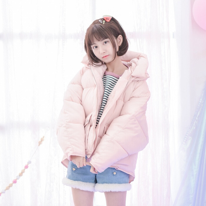 森女女生冬季加厚棉衣服棉服面包外套部落女生a女生微信名短款图片