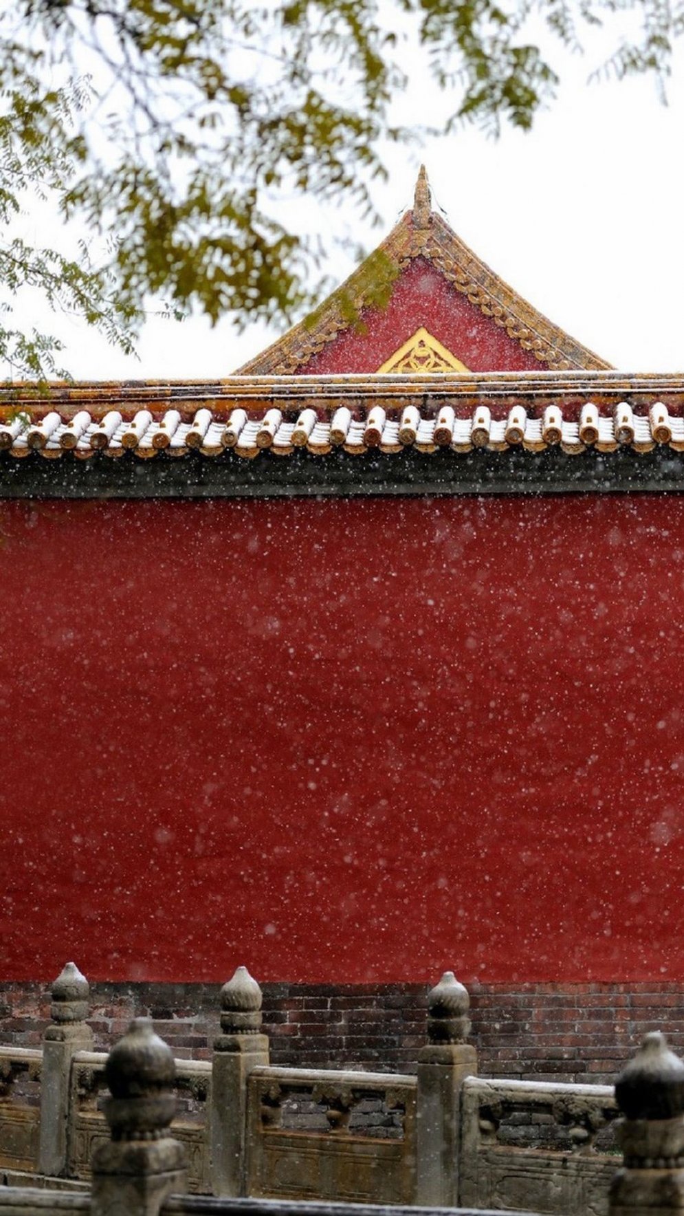 北京冬天唯美雪景手机壁纸下载