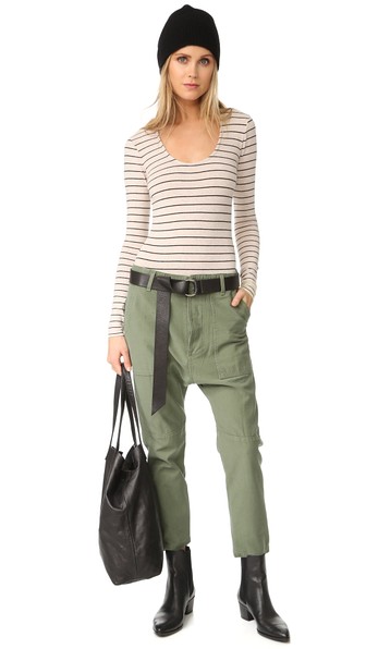 madewell stevie 条纹长袖紧身连衣裤