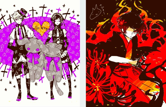 侵删致歉/少女/少年/二次元/aph/情头/黑化/火焰
