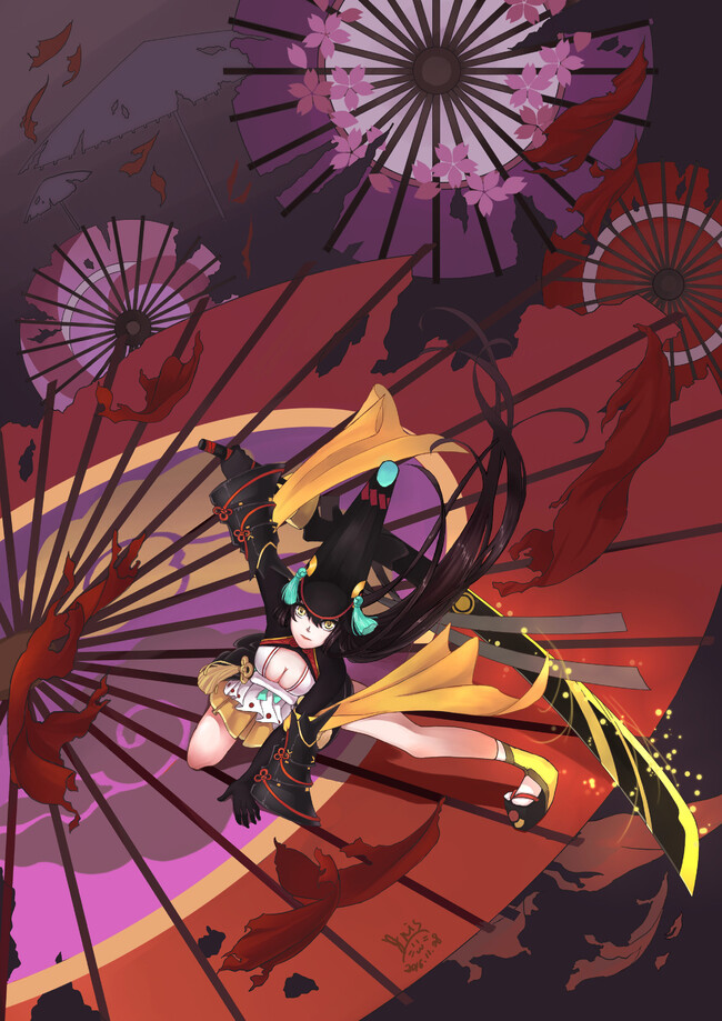 阴阳师手游 妖刀姬 同人图 插画 壁纸 | 妖刀姬 | 半次元-第一中文cos