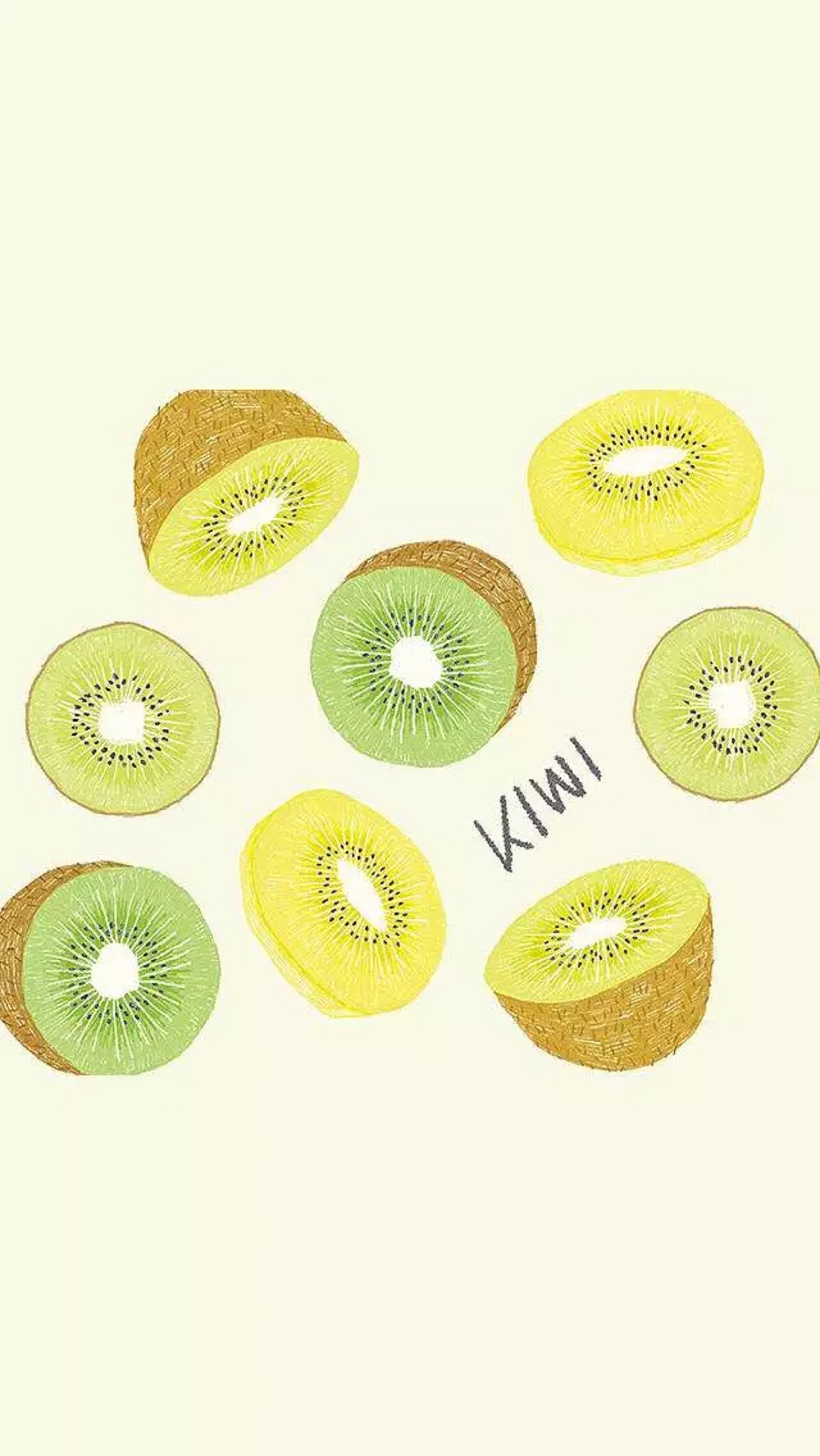 锁屏 壁纸 平铺 清新 水果 奇异果 kiwi
