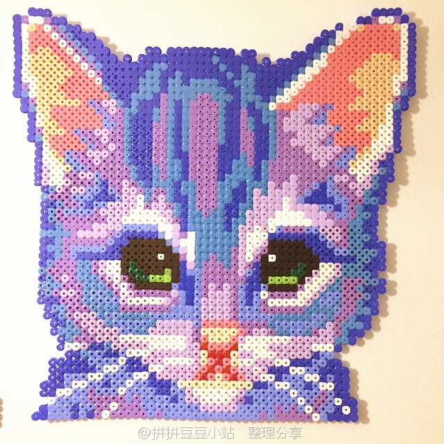 小猫 猫咪 喵喵 喵星人 铲屎官最爱系列拼豆小站 专注分享 - 拼豆图纸