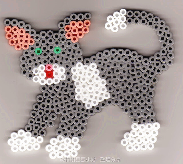 小猫 猫咪 喵喵 喵星人 铲屎官最爱系列拼豆小站 专注分享 - 拼豆图纸