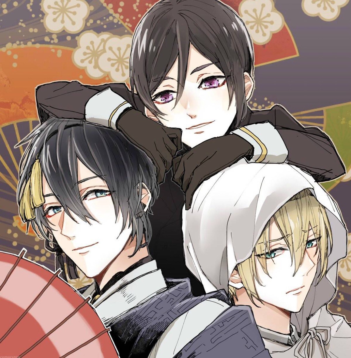 刀剑乱舞# 三日月宗近 被被 药研