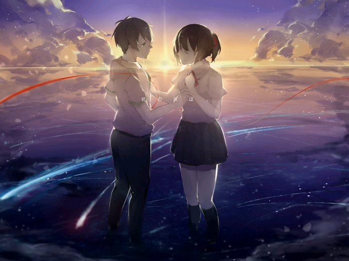 《你的名字》, 君の名は ,日本动画电影新海诚,壁纸,截图,立花泷,宫水