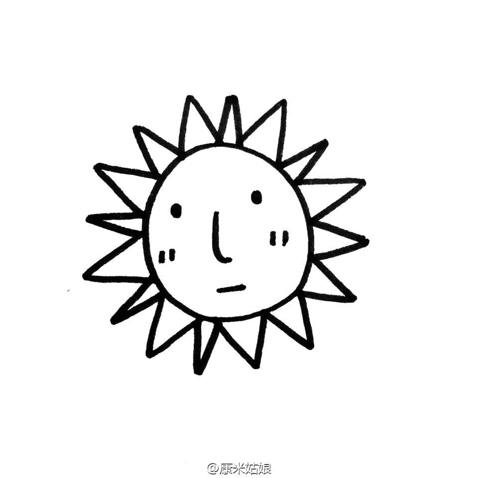 手帐素材,小太阳