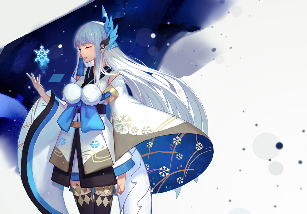 阴阳师 雪女 画师:哆瑞咪发嗦 本作品pixiv id=60402506