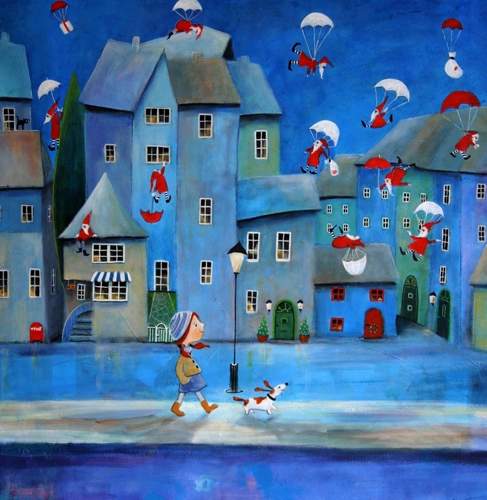 来自波兰艺术家iwona lifsches的一组充满着鲜艳色彩的儿童插画.