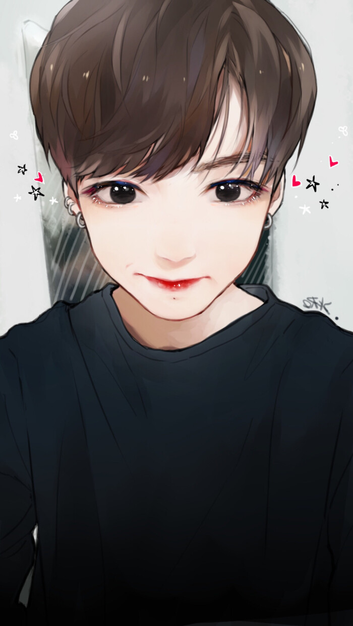 田柾国 jungkook 防弹少年团 手绘 (cr.甜啾果酱)
