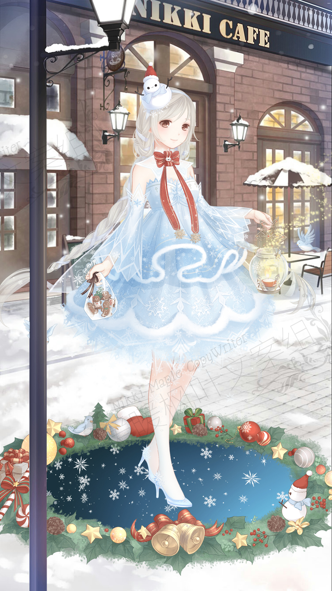 奇迹暖暖 暖暖环游世界 ps互换衣服 雪梦平安夜(来源自微博@暖暖枫叶