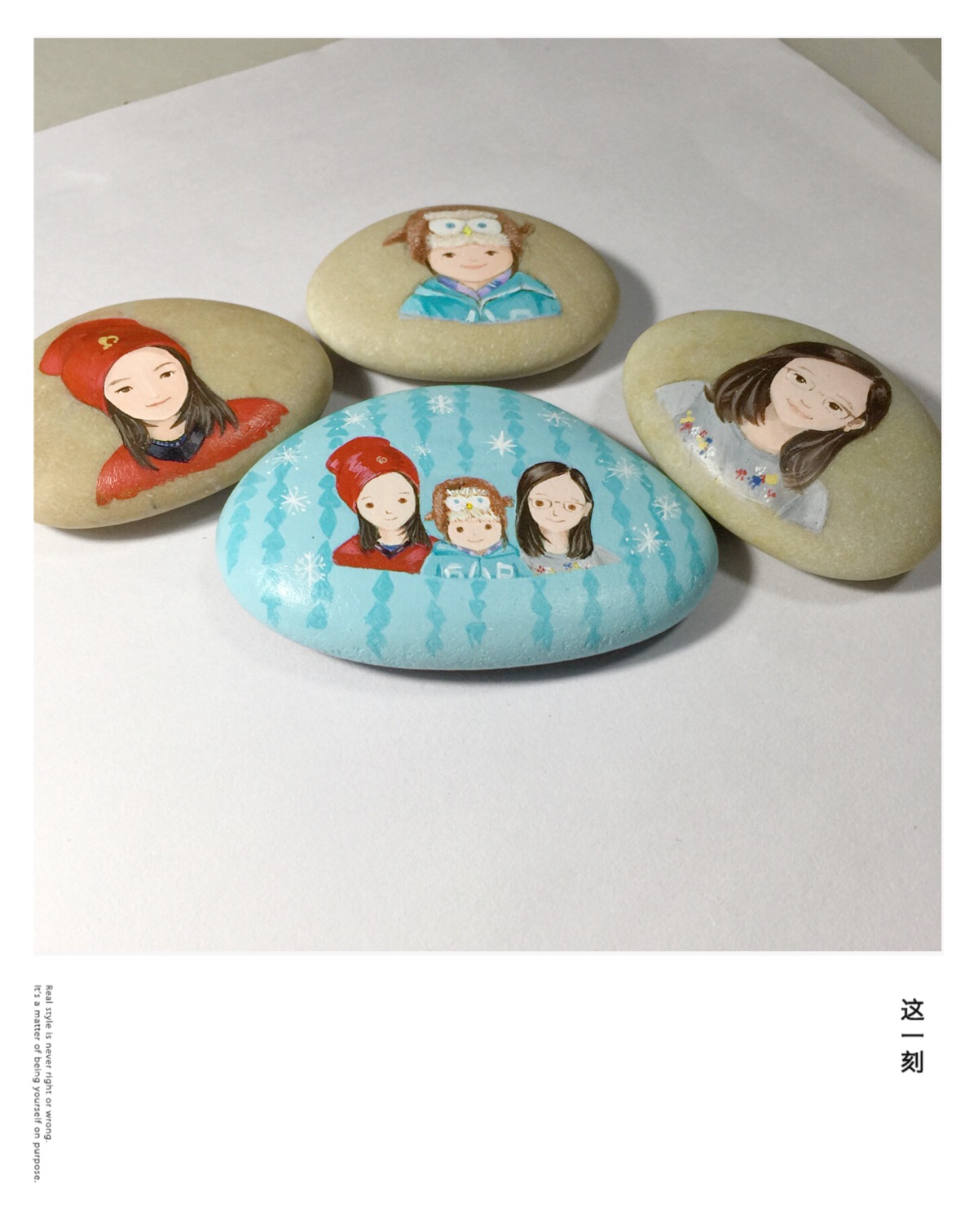 肖像定制石头画,可以换其他材质,布面或者纸质哦